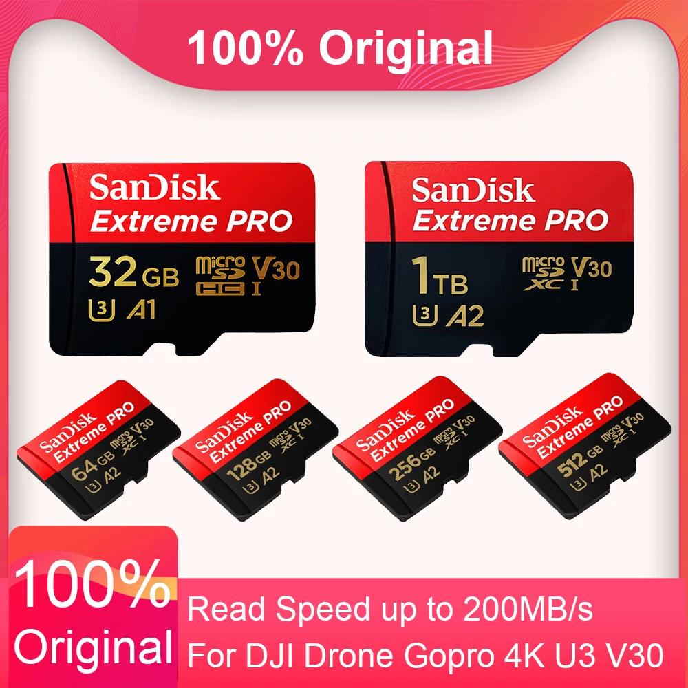 SanDisk ī޶ ͽƮ  ī, DJI ũ SD ī, SDXC UHS-I U3 V30 TF ÷ ī, ޸ ī , 32GB, 64GB, 128GB, 256GB